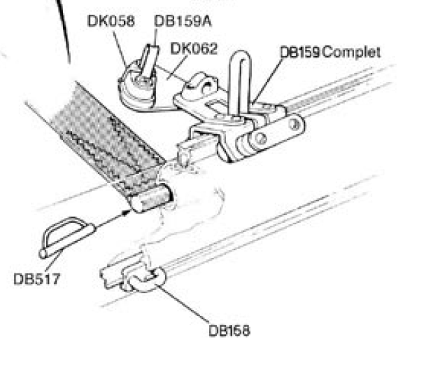 Schuiver voetband - Coulisseau de sangle