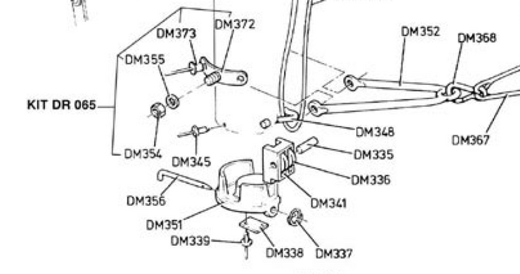 Moer arm mastrotatie - Ecrou pour levier rotation.