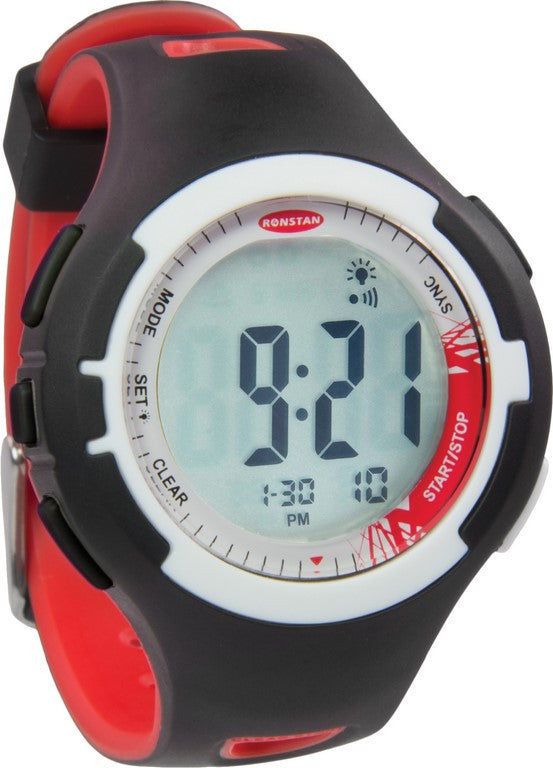 Clear Start™ zeilhorloge 40 mm zwart rood